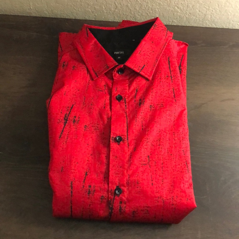 Men’s medium Pavini dress shirt.